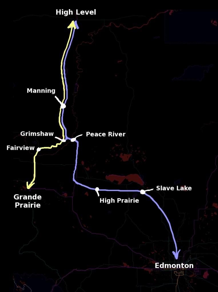NE-route map